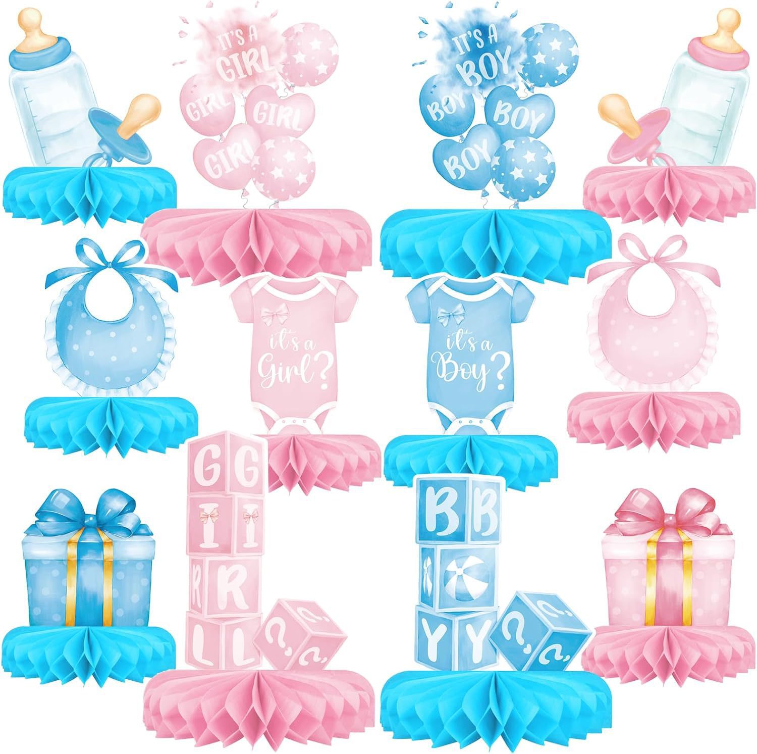 Tablet Accessories Kit - 12 stks/set Geslacht Onthullen Honingraat Decoratie