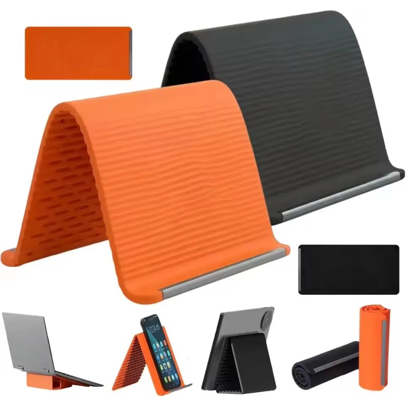 Essential Tablet Accessories - Flexibele opvouwbare siliconen telefoonhouder, draagbare verstelbare