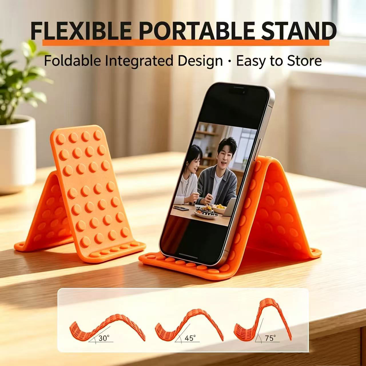 Essential Tablet Accessories - Draagbare universele telefoonstandaard, hoekverstelbaar, siliconen houder
