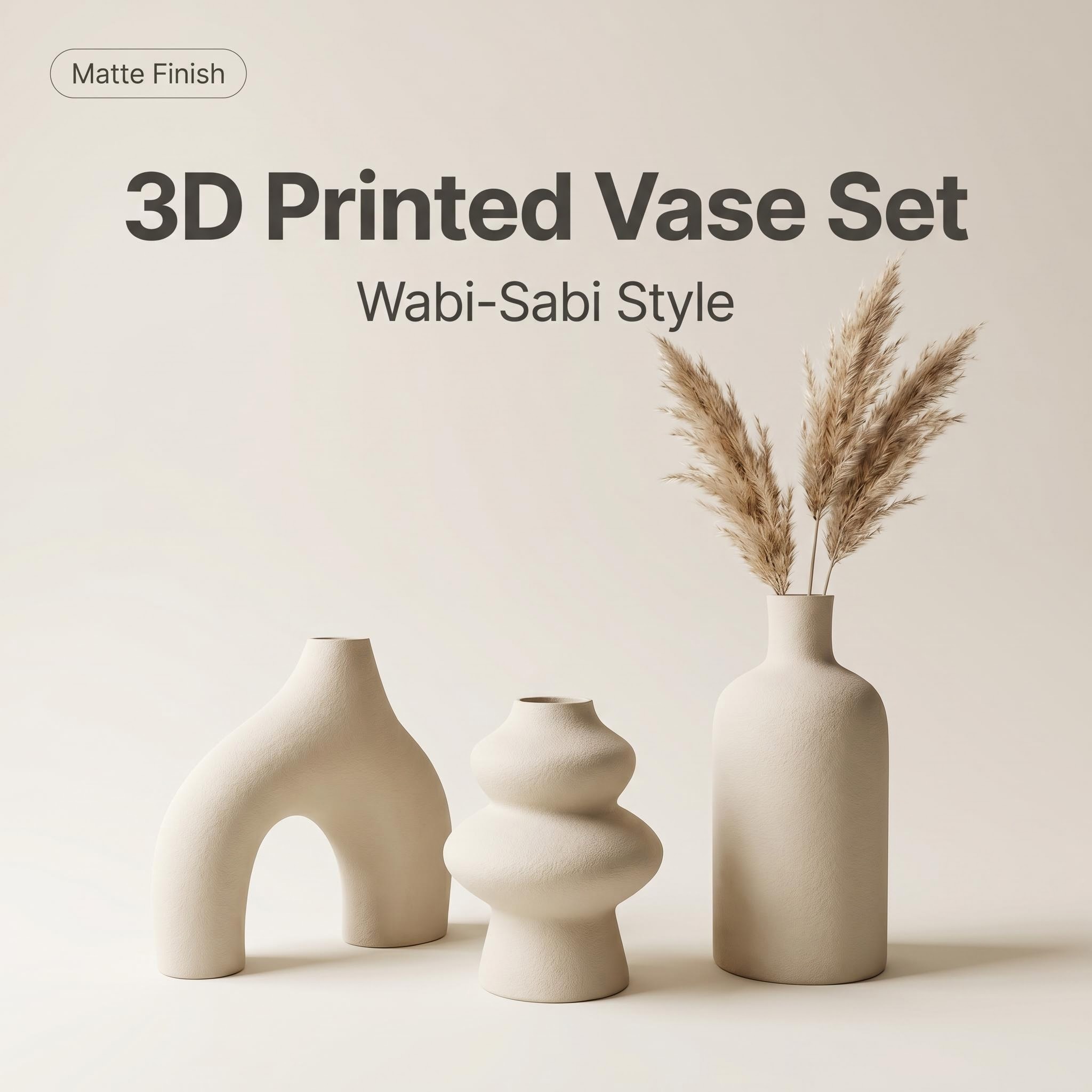Tablet Accessories Kit - 3-delige Wabi-Sabi onregelmatige decoratieve vaasset, gemaakt