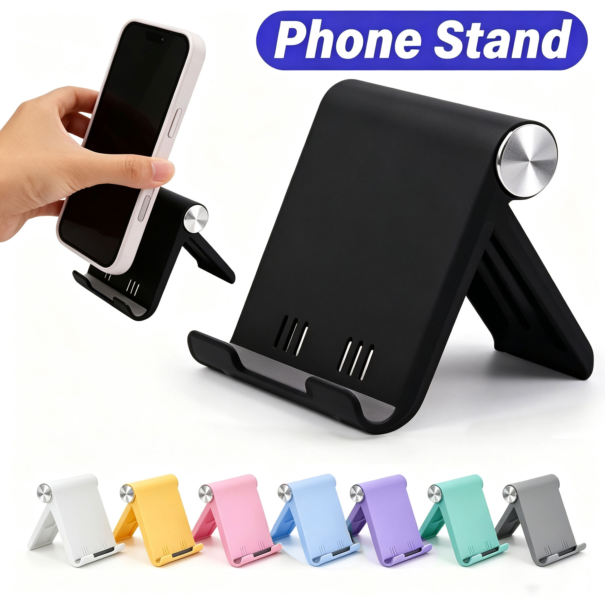 Essential Tablet Accessories - 2 stuks opvouwbare telefoonstandaard, 8 kleuren