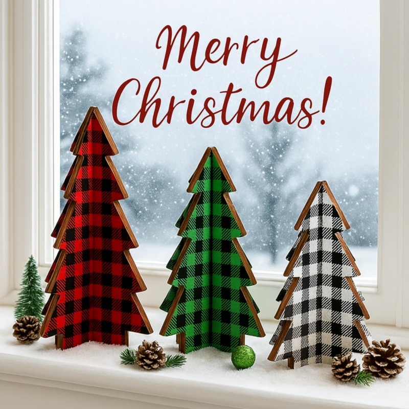 3-delig kerstdecor geruite hou - Tablet Accessories Kit recensie en prijs