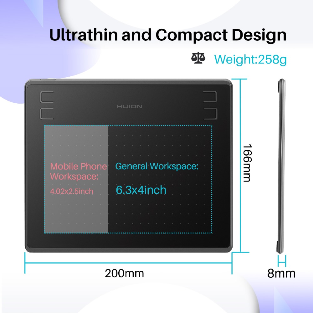 Huion HS64 Grafische Tablet Di - Graphic Tablet Accessories recensie en prijs