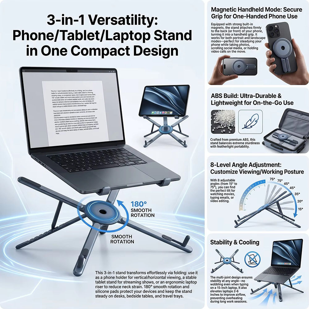 Draagbare magnetische telefoon - Essential Tablet Accessories recensie en prijs