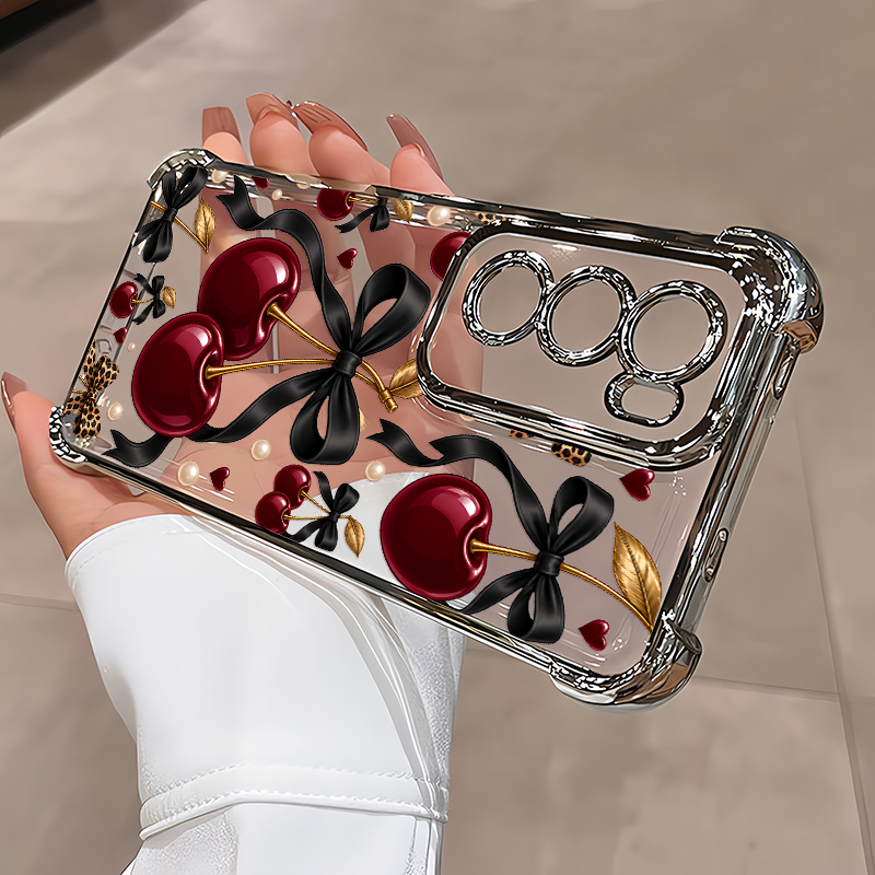 Luxe wijnrode kersenluipaardpr - Oppo Reno 12 recensie en prijs